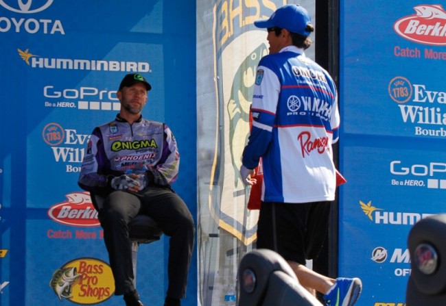 Takahiro Omori, another former Classic champ in the Top 12, arrives on stage. Photo by James Overstreet 