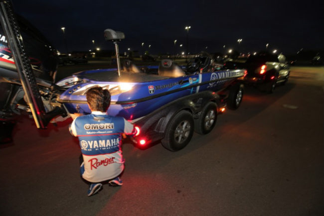 Follow 2004 Bassmaster Classic champion Takahiro Omori on the final morning of the Academy Sports + Outdoors Bassmaster Elite at Wheeler Lake event! Photo: Seigo Saito